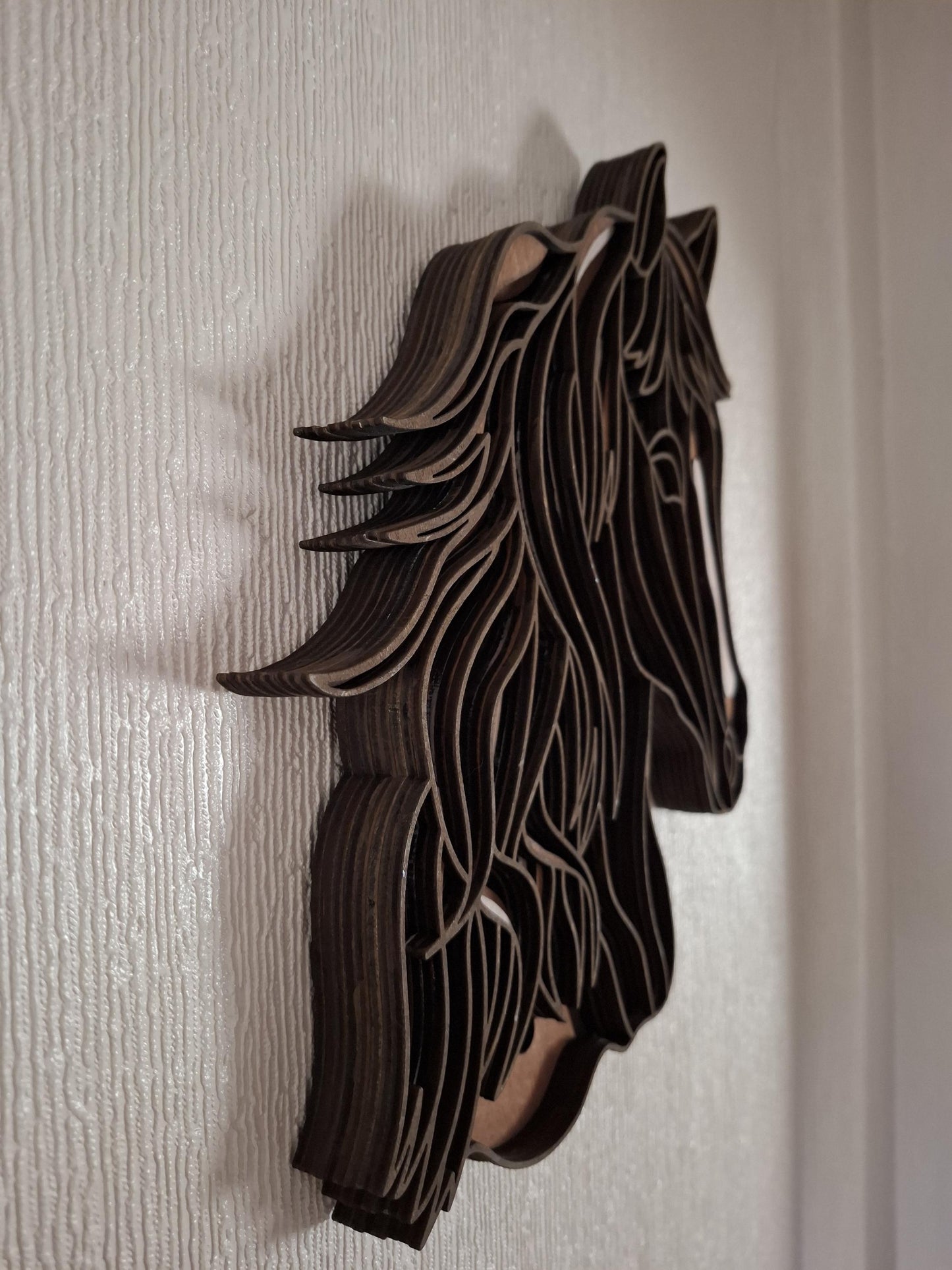 Horse Head Multi Layered laser cut wall art