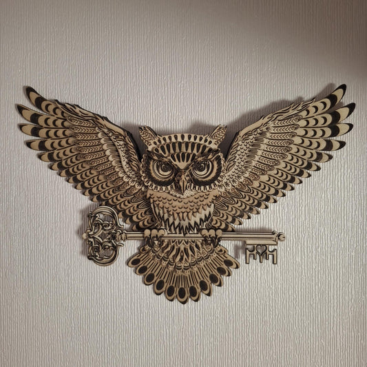 Multi Layered laser cut Owl wall art